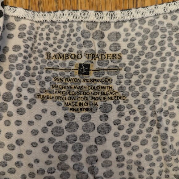 Women's Medium Bamboo Traders Chemise Black and White Animal Print Night Gown - Picture 2 of 7